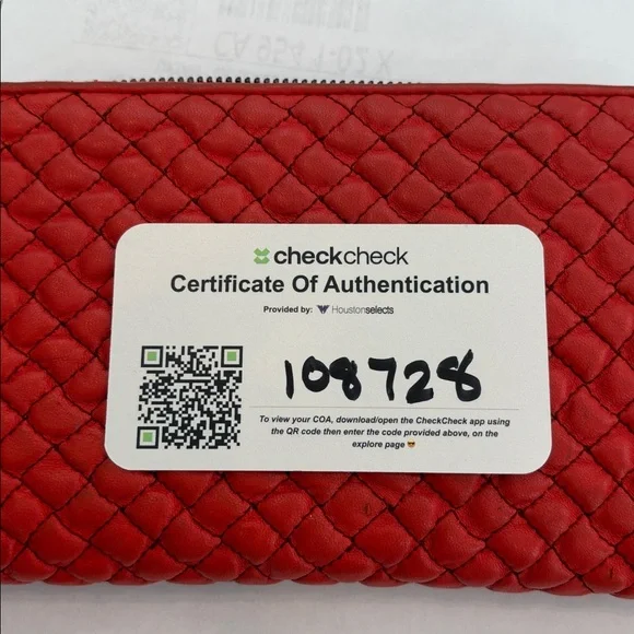 SOLD: Bottega Red Woven Zip-Around Wallet - Picture 12 of 12